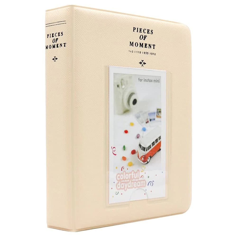 128 Pockets Mini Photo Album - Fits for Fujifilm Instax Mini 11 & 12 - Beige