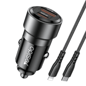Yesido 60W Dual Fast Car Charger (I5 PD20W Cable)